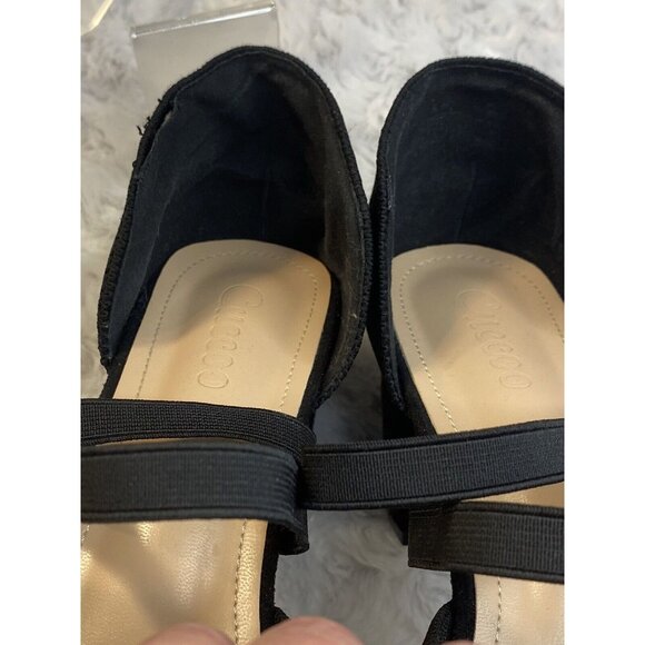 Cuccoo Sock Heels Pointed Toes Size 40 Black Stunning Block Heel Comfort Stretch - Picture 6 of 8